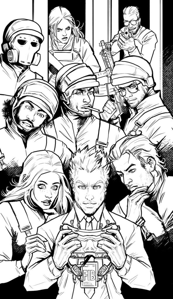 FIB heist – lineart